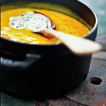 Velouté de potimarron aux chataignes