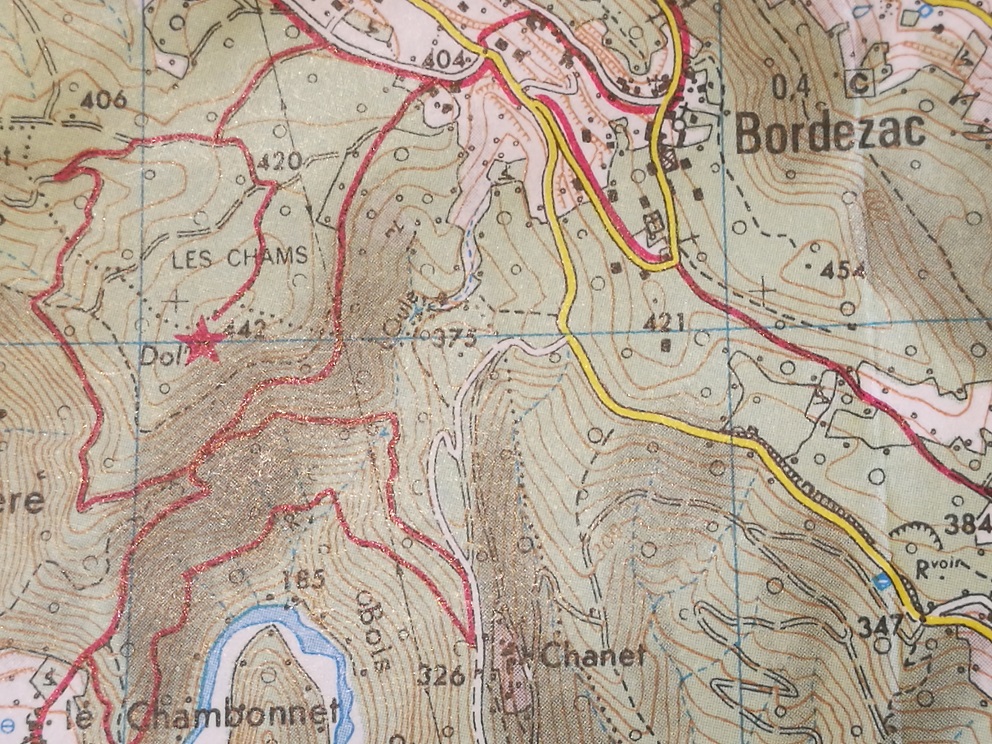 Carte dolmen bordezac