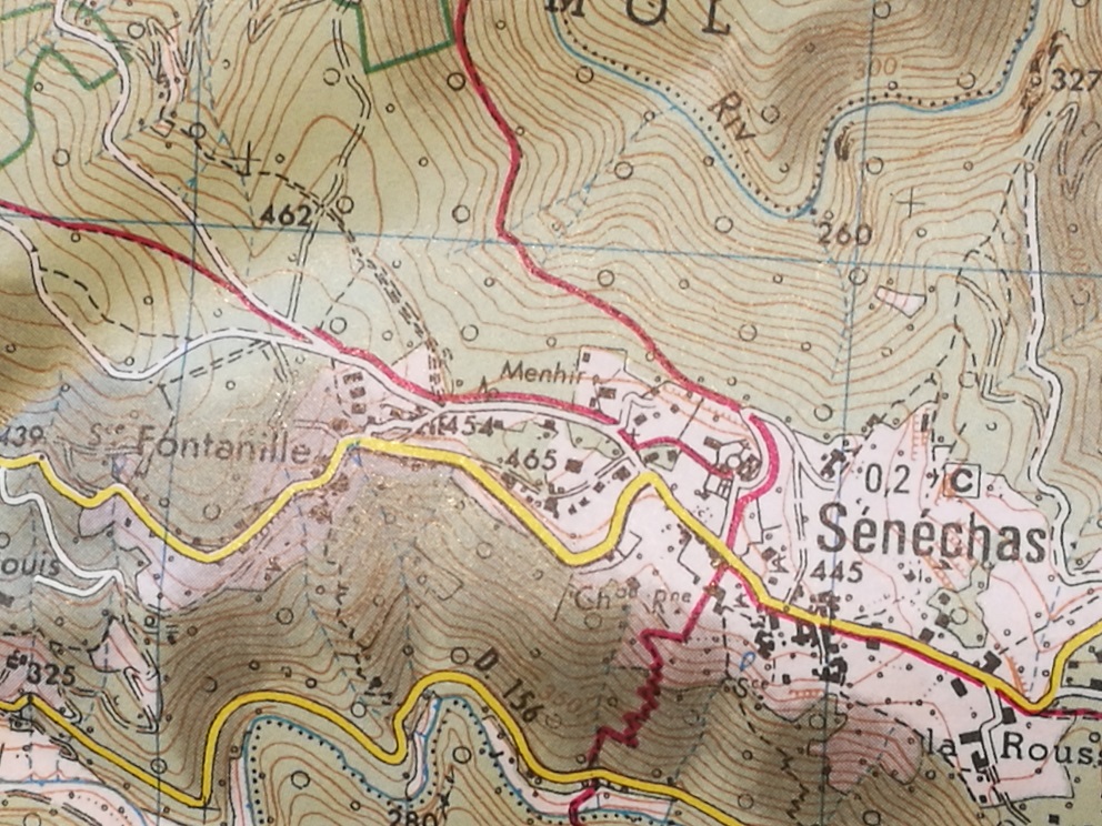 Carte menhir Senechas