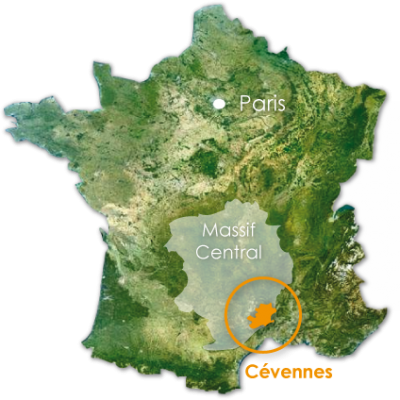 Carte situation gite Castagnere en France