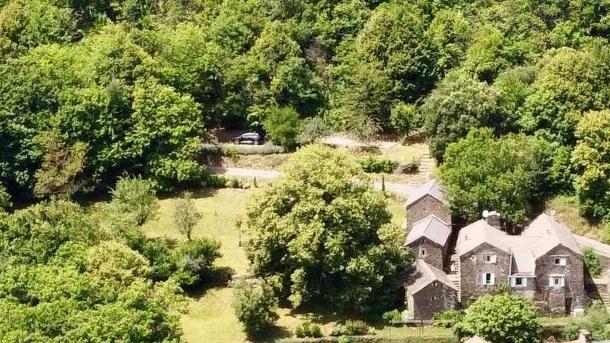 Gite castagnere en cevennes vue aérienne