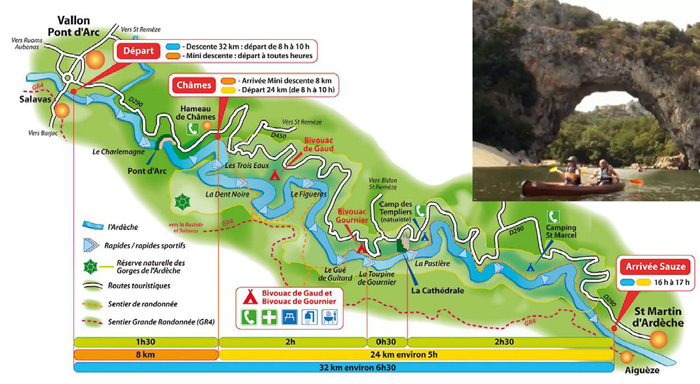 Plan des gorges